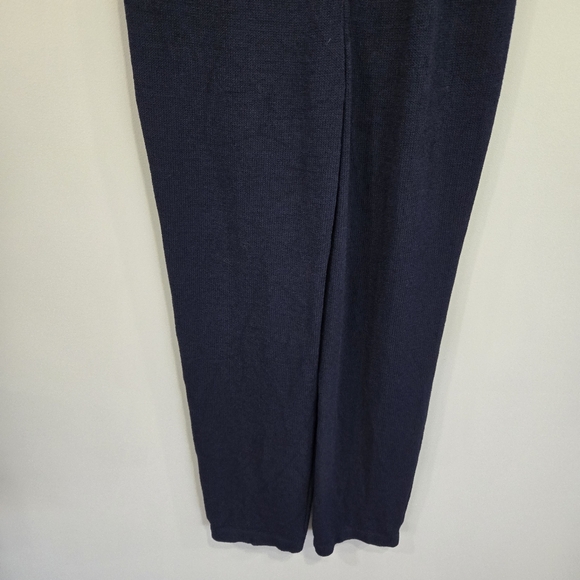 🐢 St. John Collection Classic Navy Blue Knit Trousers Size 8 - Picture 7 of 12